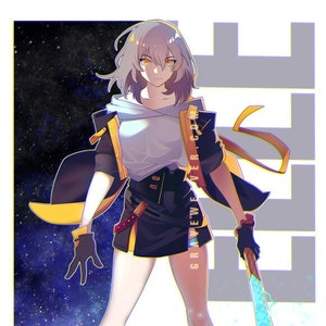 Honkai Star Rail Trailblazer Stelle 11x17in Print &quot;Rules are meant to be broken.&quot;