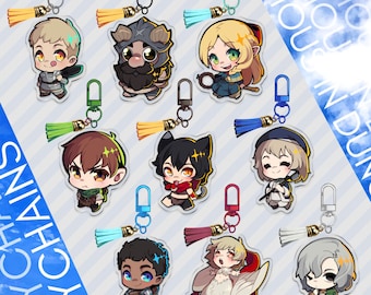 Delicious in Dungeon / Dungeon Meshi 2.5in Keychains: Laios, Marcille, Falin, Chilchuck, Senshi, Izutsumi, Kabru, Mithrun, Chimera Falin