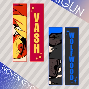 Trigun Stampede Woven Keychains: Vash and Nicholas D. Wolfwood