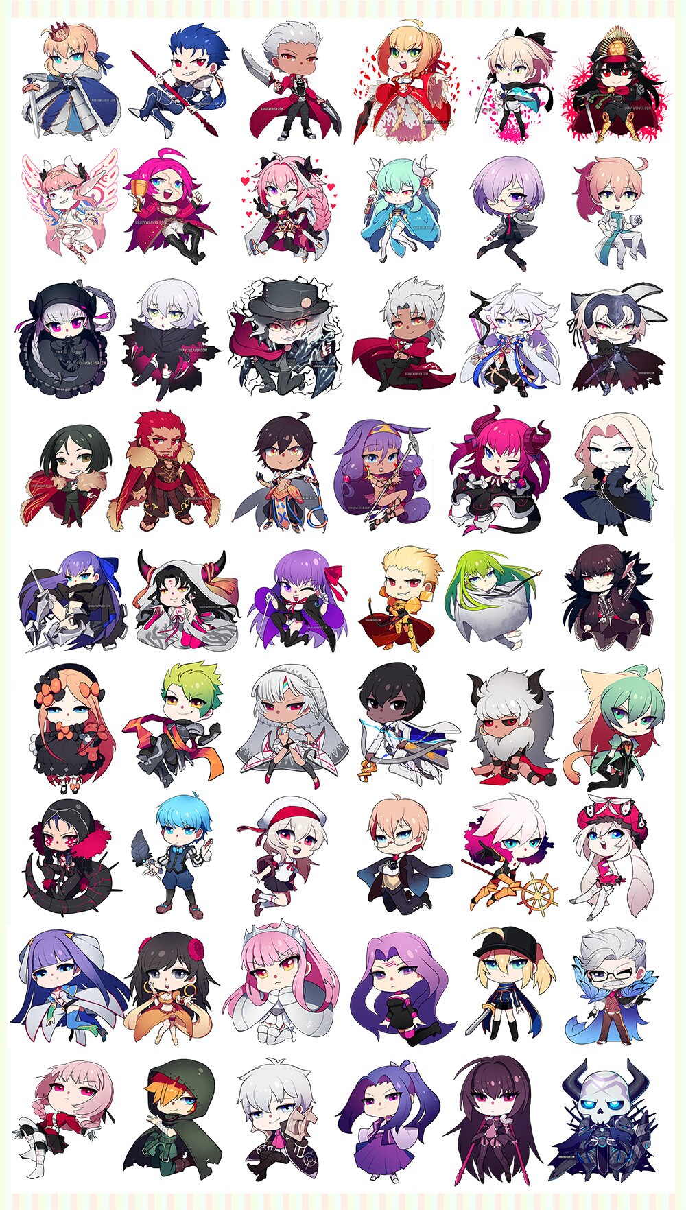 Portachiavi Acrilico FGO Fate/Grand Order - Servant Series - Altezza 90mm - Ufficiale Tipo-Moon