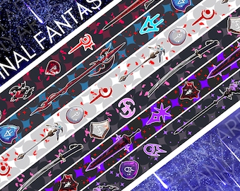 FFXIV Final Fantasy 14 Class Lanyards: Red Mage, Dragoon, White Mage, Samurai, Dark Knight, Black Mage