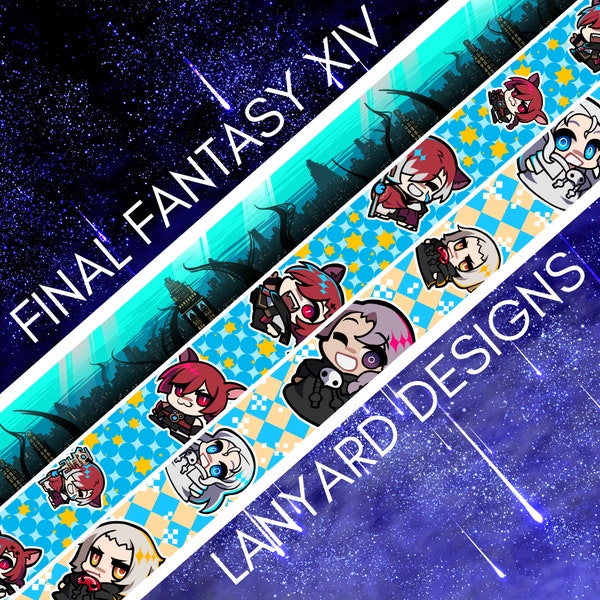 FFXIV Final Fantasy 14 Lanyards - Amaurot, G'raha Tia, Elpis Trio (Emet Selch, Hythlodaeus, Venat)