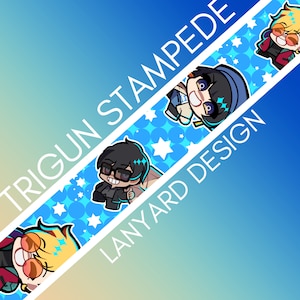 Trigun Stampede Lanyard Design 2.5cm Fanmade: Vash, Wolfwood, Meryl