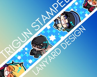 Trigun Stampede Lanyard Design 2.5cm Fanmade: Vash, Wolfwood, Meryl