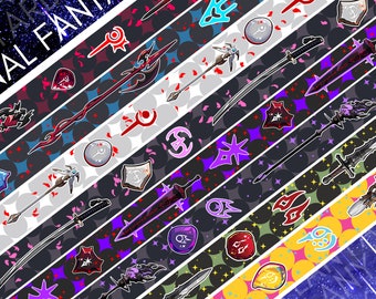 FFXIV Final Fantasy 14-klasse lanyards: Pictomancer (nieuw), Viper (nieuw), Red Mage, Dragoon, White Mage, Samurai, Dark Knight, Black Mage