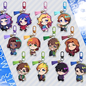 Stardew Valley Fanart Keychains  - Abigail, Emily, Haley, Maru, Penny, Leah, Alex, Harvey, Sebastian, Shane, Elliot, Sam