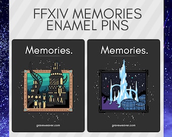 FFXIV Amaurot and Crystarium Memories 2in Enamel Pins