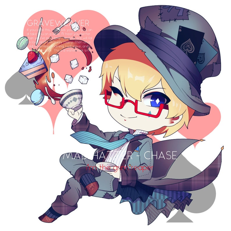 Alice in Wonderland I'm the Grim Reaper WEBTOON 2.5inch | Etsy