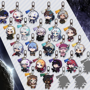Final Fantasy 14 FFXIV 2,5 inch Charakter Schlüsselanhänger: Wuk Lamat (NEU), Erenville (NEU), Emet-Selch, G&#39;raha Tia,, Hythlodaeus, Zenos, etc