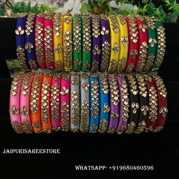 Silk Thread Bangles/ Bangles/ Kids Bangles/Womens Bangles/Indian Bangles/Bangles for pooja/ Return gifts/ House warming/Special Occasions