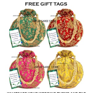Lot Of 150 Indian Handmade Women/'s Embroidered Clutch Purse Potli Bag Pouch Drawstring Bag Wedding Favor Return Gift For Guests Free Ship