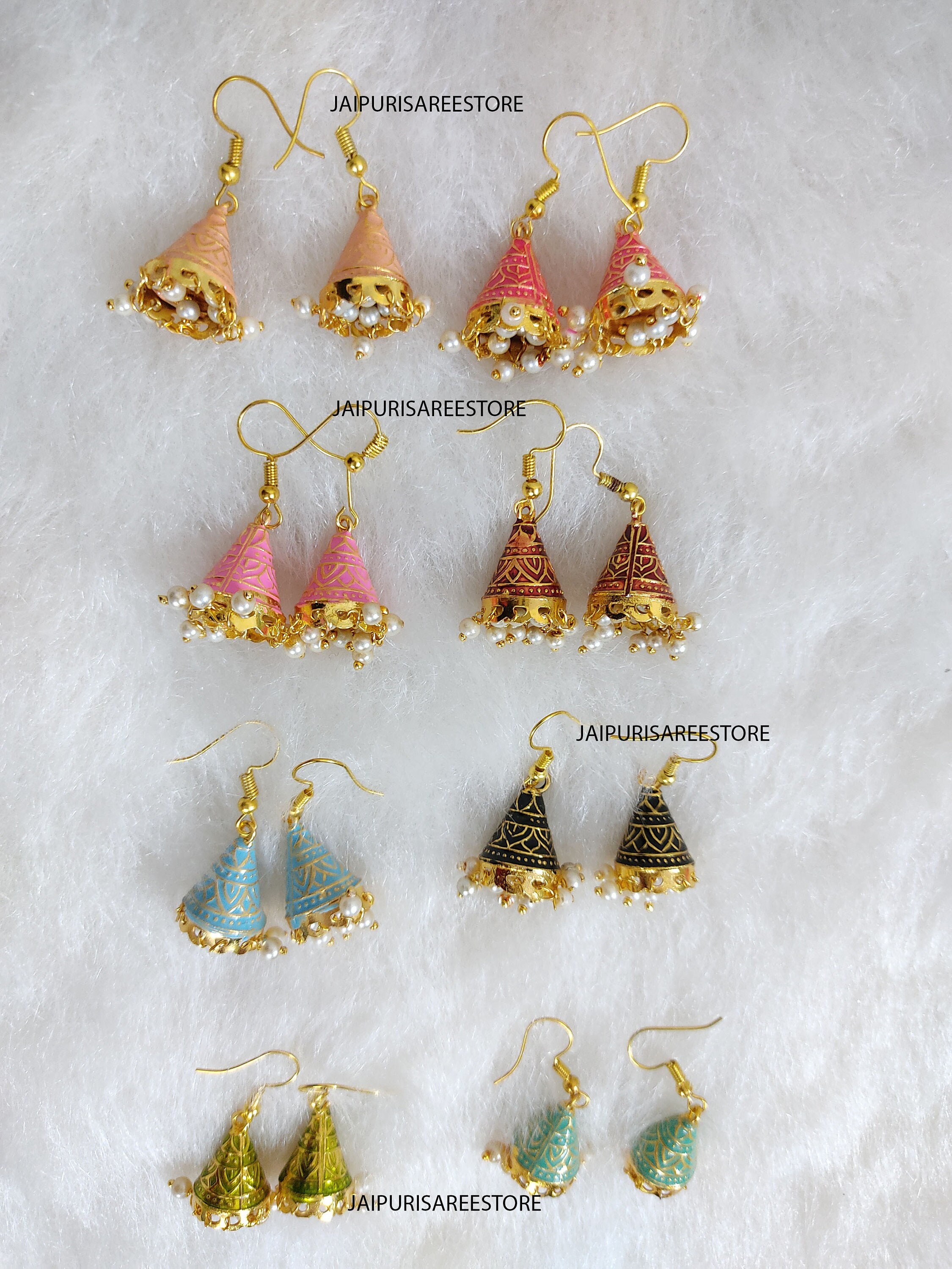 Hyderabad Shopping:Wholesale Meenakari Jewellery|Meenakari Earrings|Kundan  Jewellery|Hyndavi|Tamada - YouTube