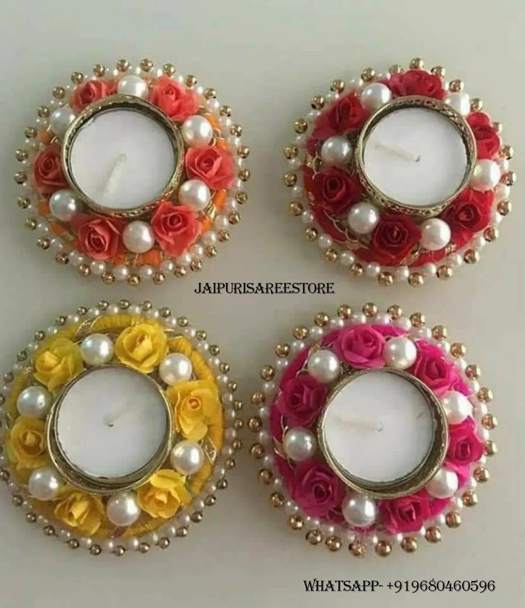 100 Pcs Multi Color Tea Light Holders, Diwali Diyas, Diwali Gift, Home