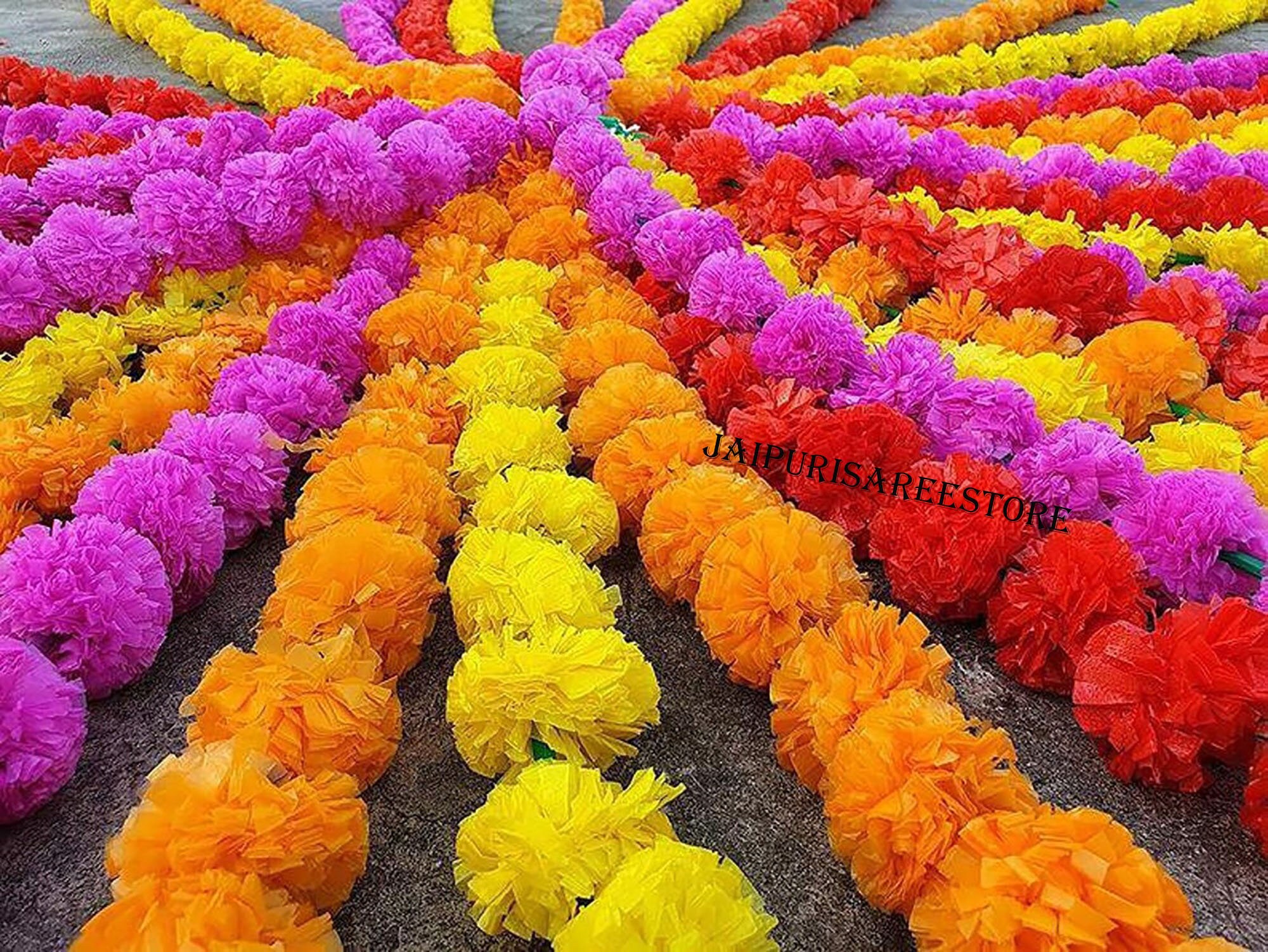 200 Wholesale Artificial Marigold Flower Decor Garlands Vine Etsy