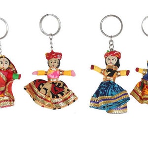 100 Indian Handicraft Puppet Couple Keyring Keychain Return Gift For Guests Wedding Favor House Warming Gifts Souvnear Birthday Return Gifts