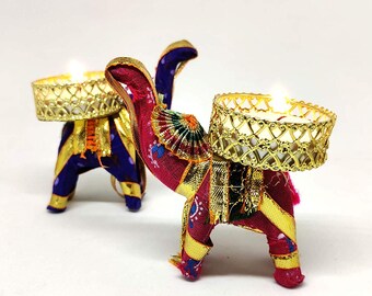 50 Indian Elephant Tealight Candle Holder Festive Home Decoration, Housewarming favor, Wedding Gift, Party Decor, Diwali Tealight Candle