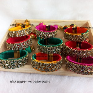 Lot Of 25 PCs Mix Colors Thread Bangle Bracelets Mehndi Favors Sangeet Gifts Bangle Bar Gifts For Guests Indian Wedding Favors Free Shipping