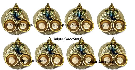 Small Pooja Thali for Return Gift, Flower Design Pooja Thali, Indian Return  Gifts, Return Gift for Pooja, House Warming Pooja, Puja Favor - Etsy