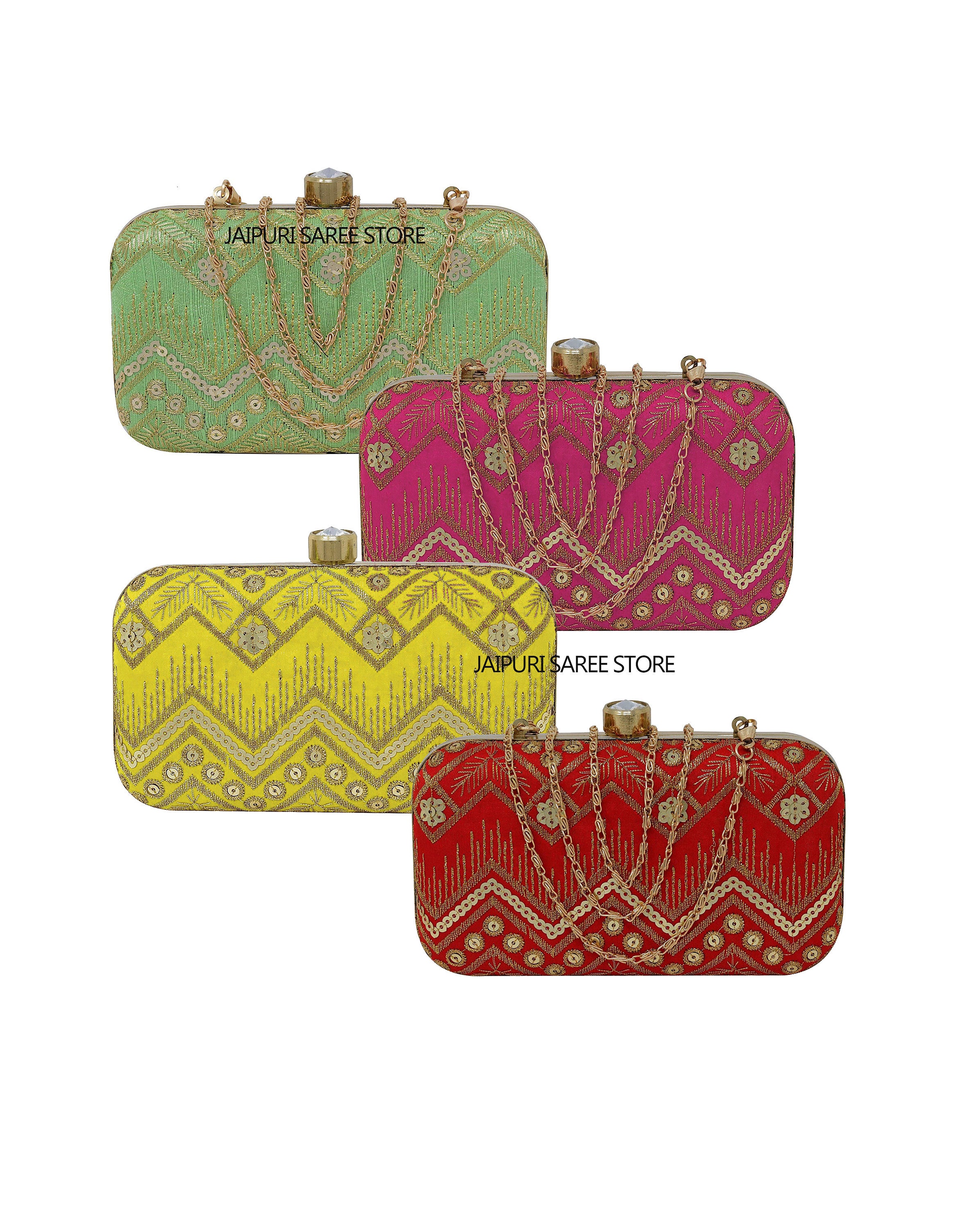 Buy Bagaholics Ethnic Raw Silk Saree Clutch Mobile Pouch Waist Clip Ladies  Purse Gift For Women (Multi-coloured) Online at Lowest Price Ever in India  | Check Reviews & Ratings - Shop The