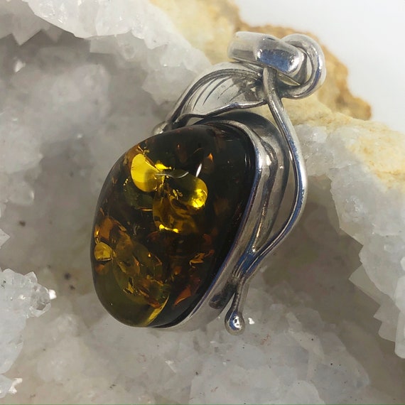 Natural Baltic Honey Amber & 925 Sterling Silver … - image 5