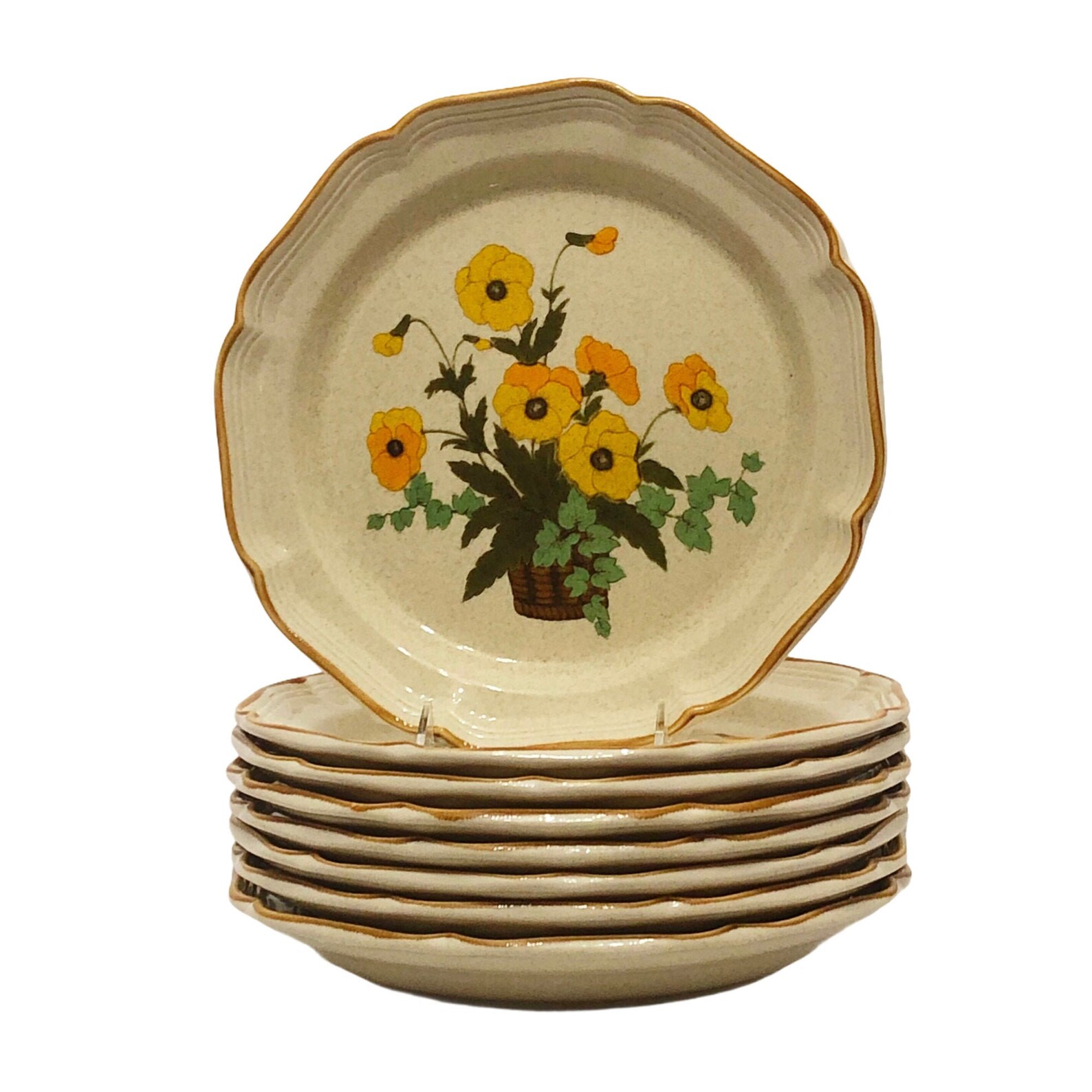 Mikasa Garden Club 11 Dinner Plates Sunshine MCM Etsy