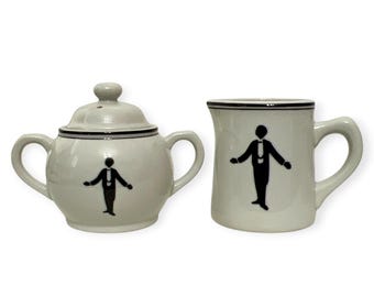 Sigma The Tastesetter Creamer Sugar Set Room Service Property 1960s White China Sugar Bowl Creamer Pitcher Coffee Lovers Relaxation Gifts