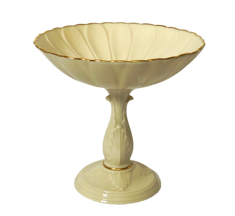 Vintage LENOX China Footed Floral Pedestal Bowl Charleston Etsy