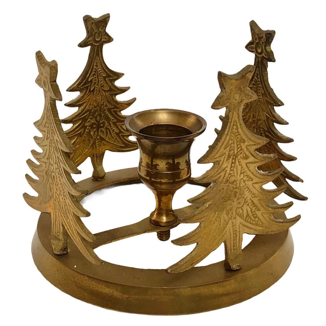 Mid Century Messing Weihnachtsbaum Kerzenhalter Boho Etsy