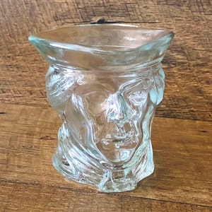 Vintage Avon Paul Revere Candle Holder Americana Decor Clear Glass Head American Revolution Man Cave Decor Gifts For Dad History Lovers Gift