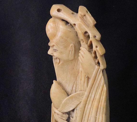 China of handmade brass statue carving longevity peach