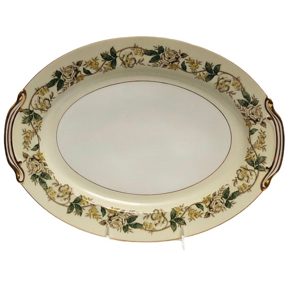 ノリタケ アンビエンス モカジャバ プレート オーバル サービングプラッター 1940年代 ノリタケ 13インチ オーバル サービング プラッター イエロー