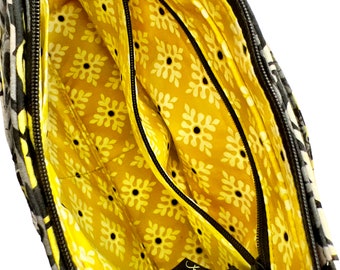Vera Bradley Shoulder Bag Purse Retired BAROQUE Black Gray
