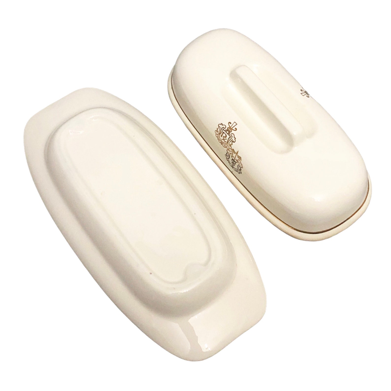 Hall China 1/4 LB Covered Butter Dish With Lid Rx Caduceus Etsy