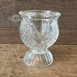 Avon Reversible Glass Votive Candle Holders Country Kitchen Toothpick Holder Tulip Cup Bathroom Decor Clear Glass Table Decor Gifts For Her