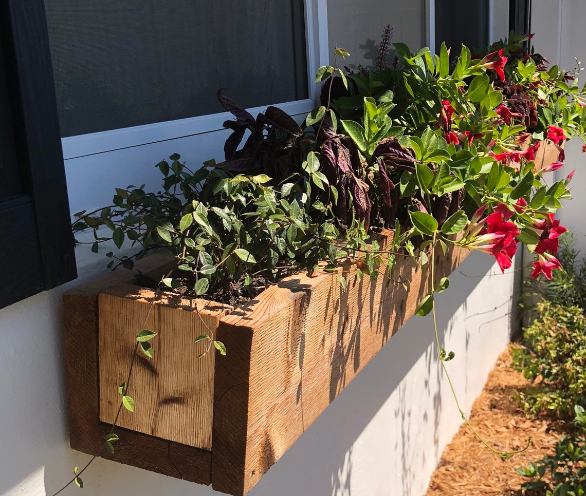 Rustic Cedar Window Boxes Etsy