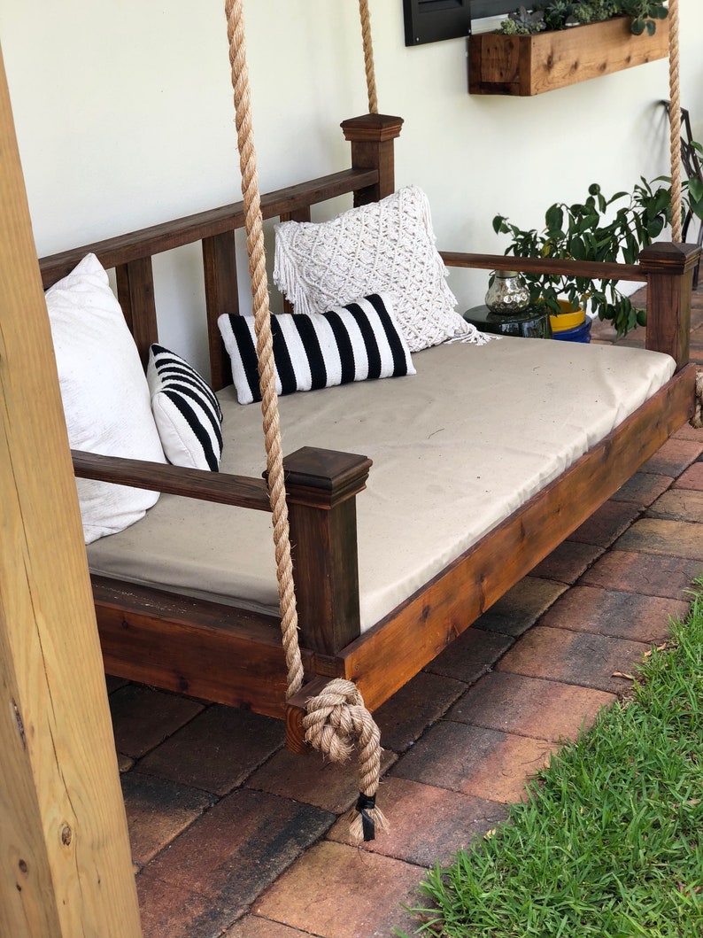Rustic Porch Bed Swing