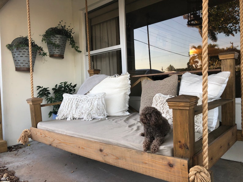 Rustic Porch Bed Swing