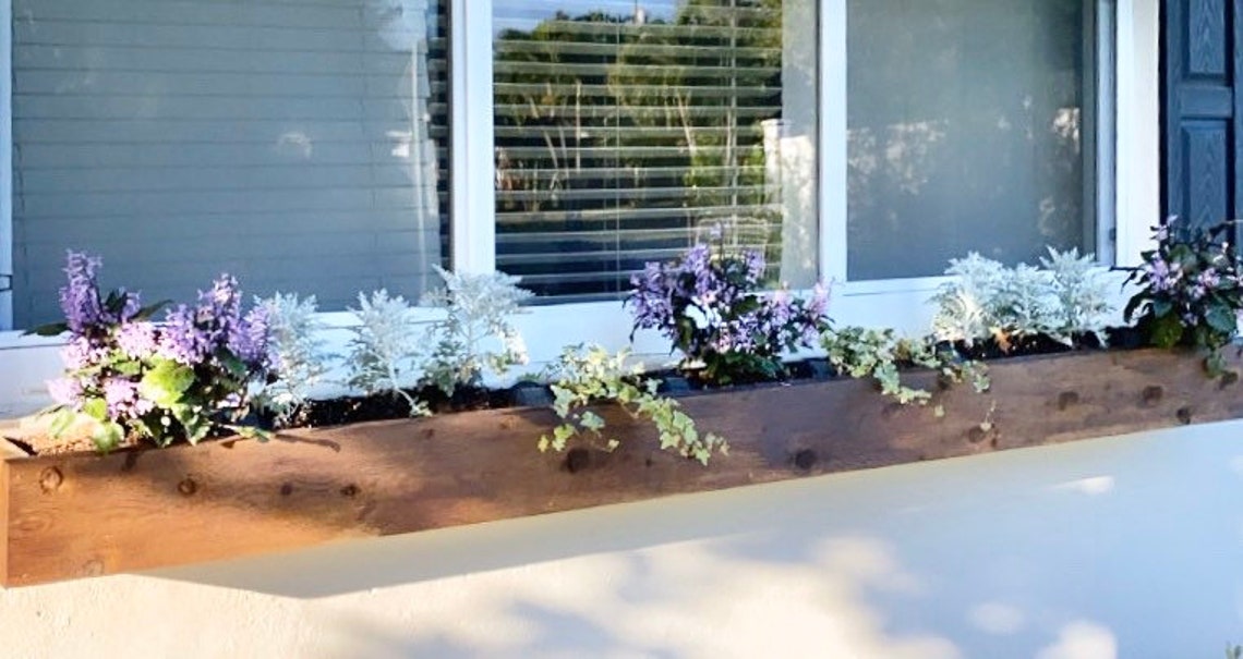 Rustic Cedar Window Boxes Etsy