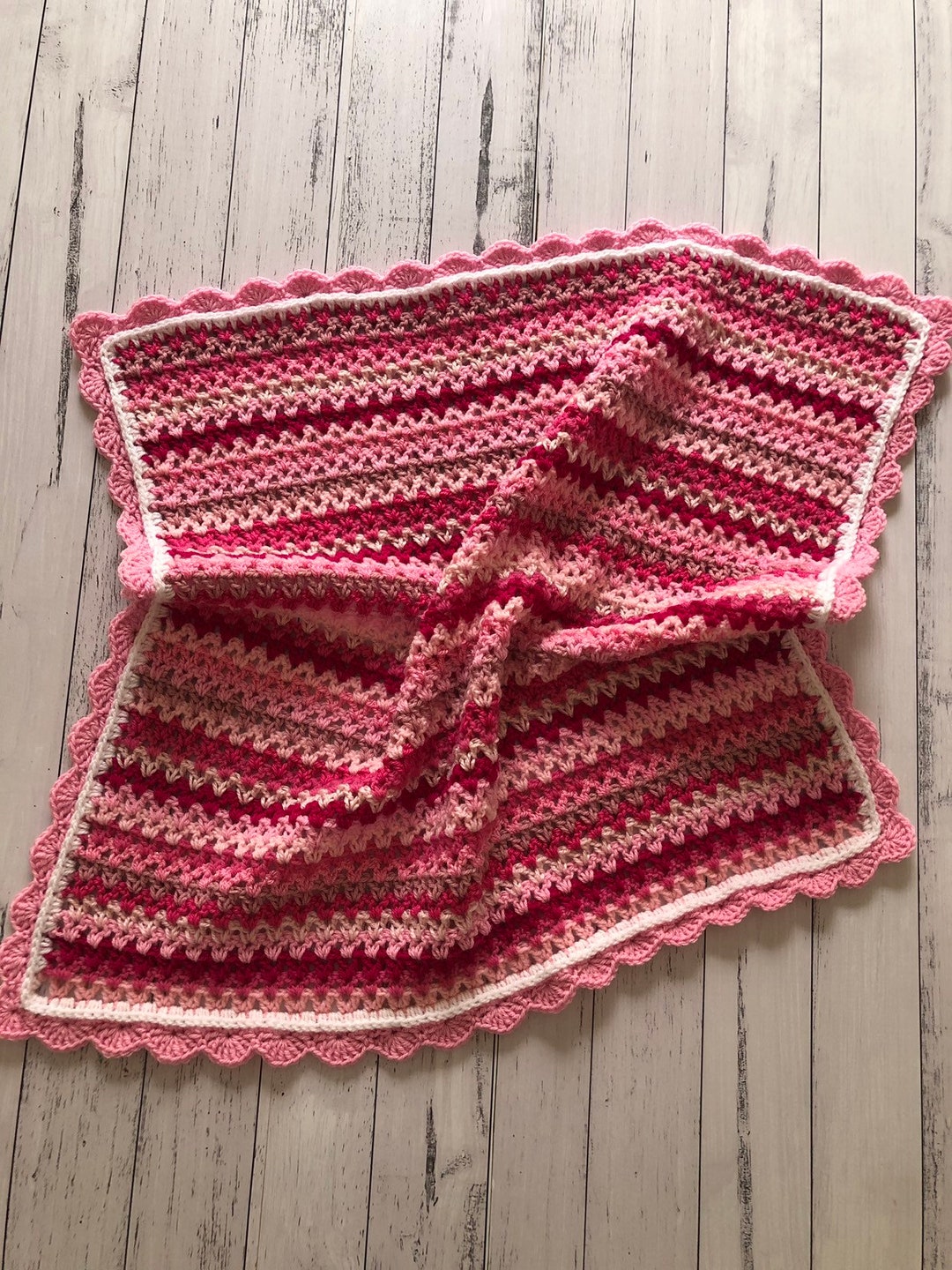 Crochet Vstitch Blanket Etsy