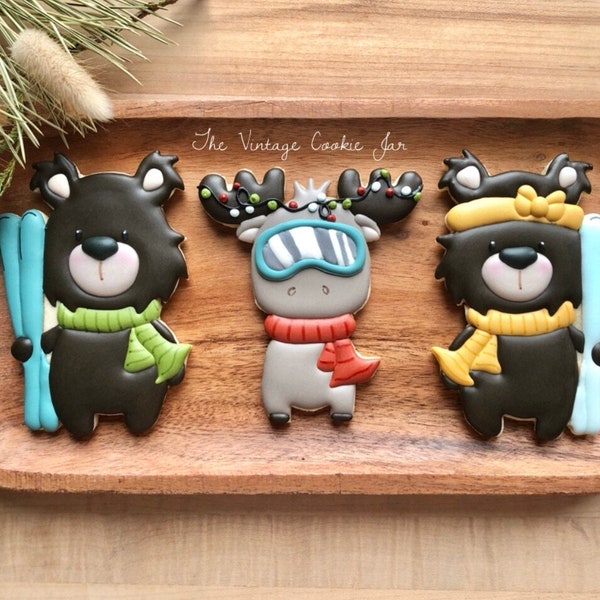 Skiing Cookie Cutter Etsy