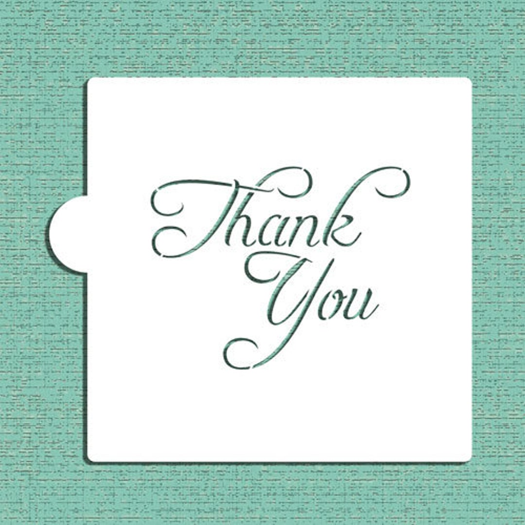 Thank You Stencil - Etsy