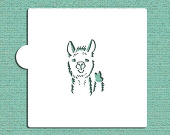 Llama Cookie Stencil