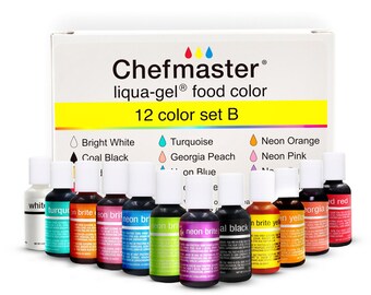 Chefmaster Liqua-Gel 12 Colour Kit B