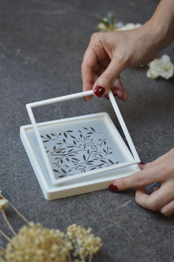 Cookie Stencil Holder and Scraper 