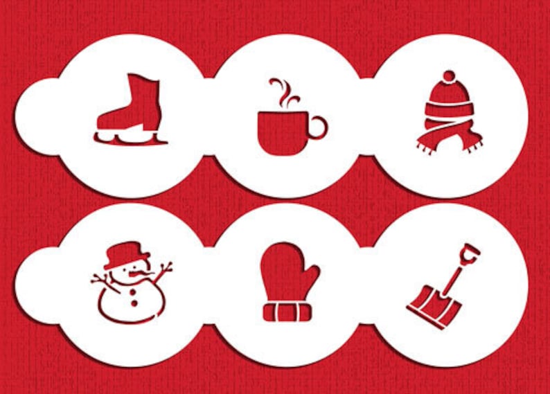 Winter Season Stencil Set 6 pc
