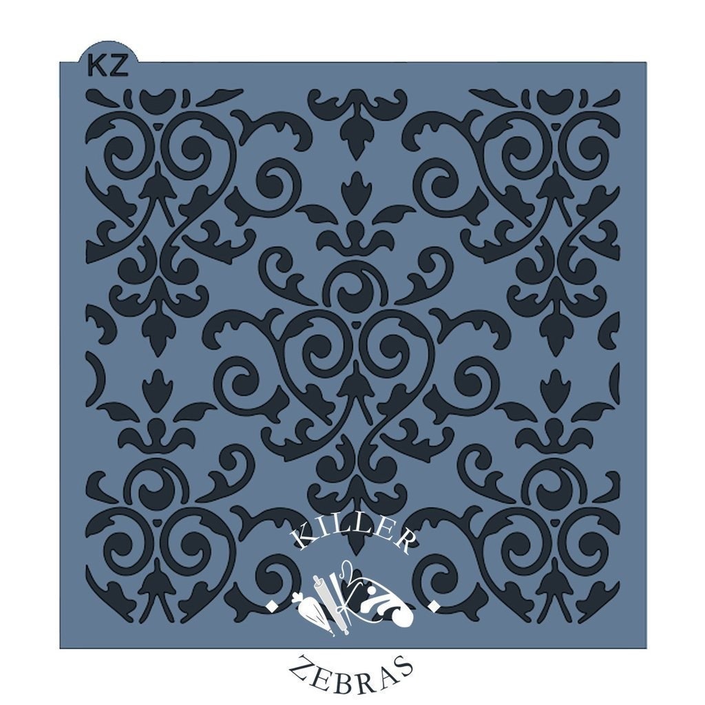 Stencil for decoration floral pattern, washable and reusable, wall  stencils, stencils for painting. Stencil in Mylar