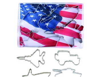 Military Vehicles Cookie Cutter Set 4 pc