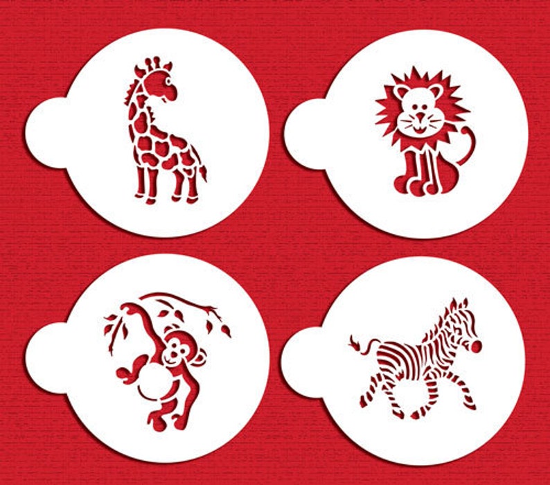 Jungle Animals Stencil Set 4 Pc - Etsy