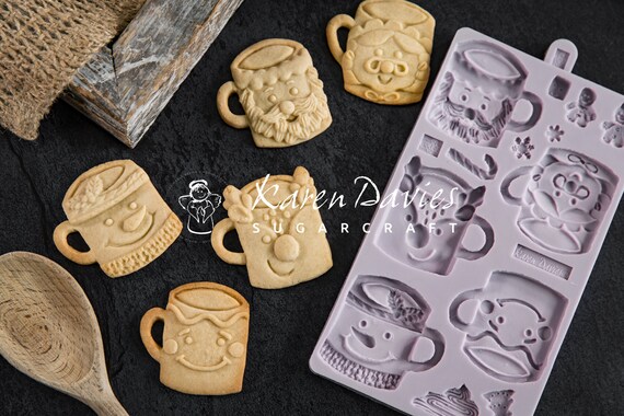 Festive Mugs Silicone Mould Etsy