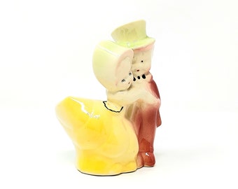 Vintage Boy and Girl Dancing Couple Ceramic Planter